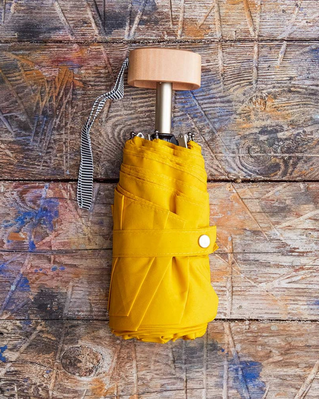 Anatole - Small wooden umbrella - Yellow