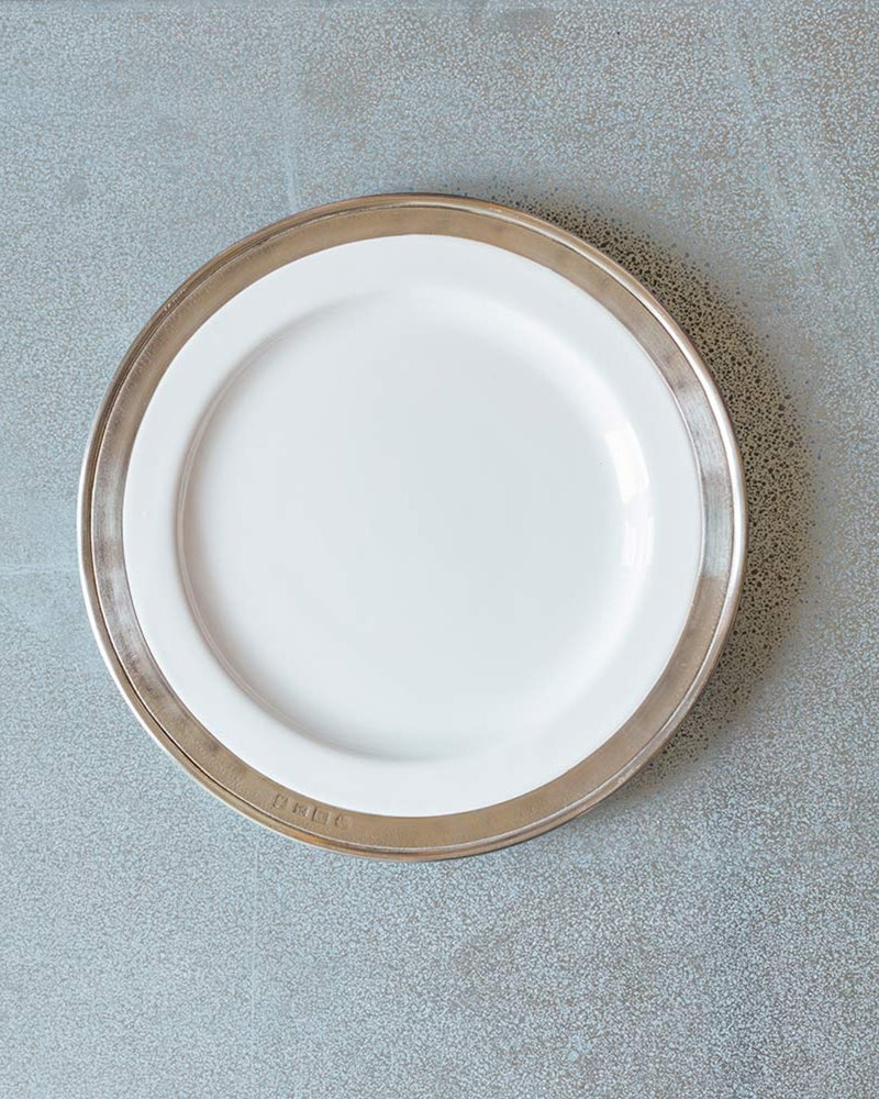 Cosi tabellini - Assiette plate à dessert céramique et étain