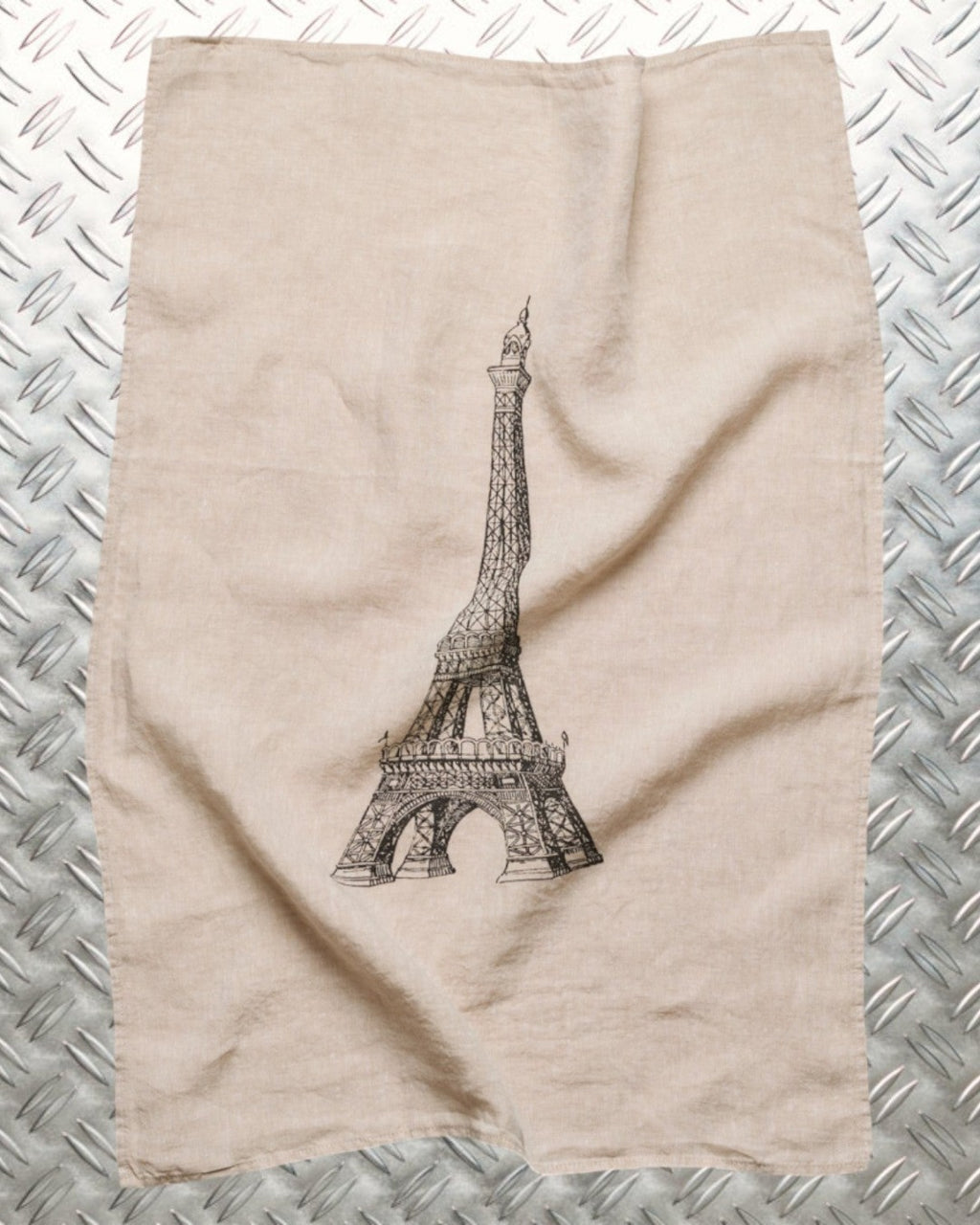 Serie Limitee Louise - Torchon En Lin Lavé Tour Eiffel