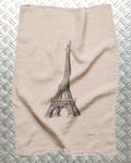 Serie Limitee Louise - Torchon En Lin Lavé Tour Eiffel