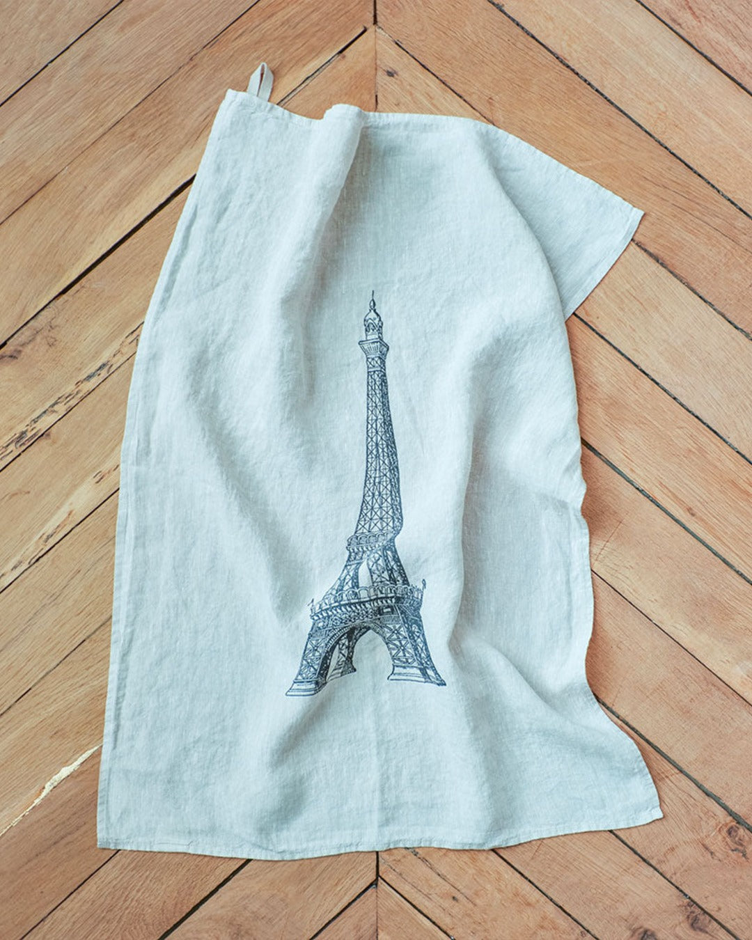 Serie Limitee Louise - Torchon En Lin Lavé Tour Eiffel