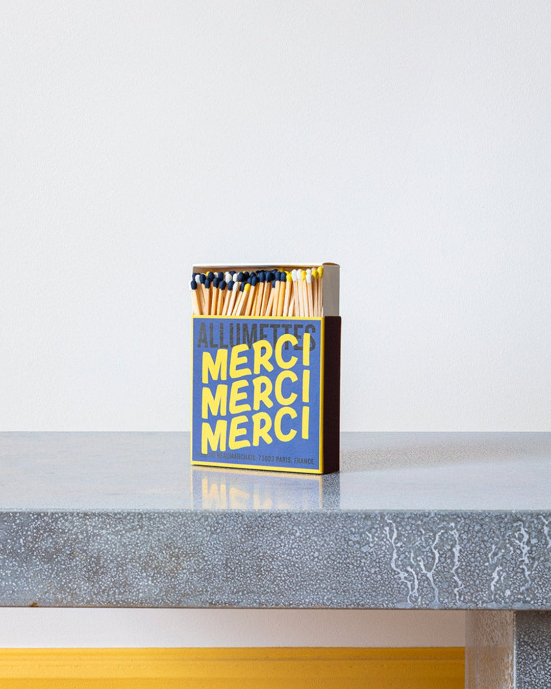 Merci - Box of 120 big matches - Merci Yellow