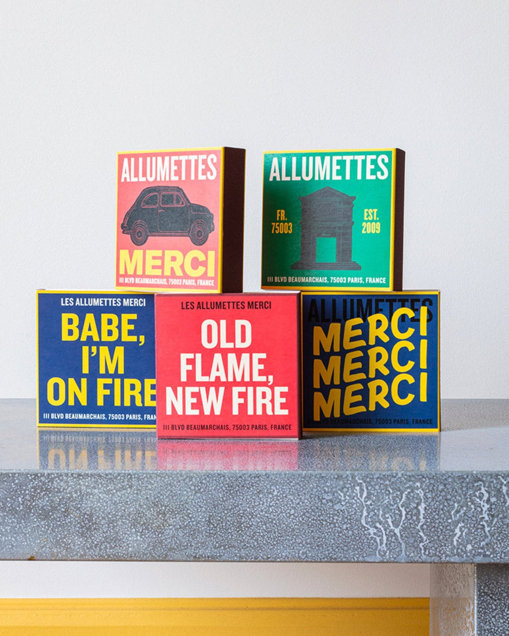 Merci - Boîte De 120 Grandes Allumettes - Merci Jaune