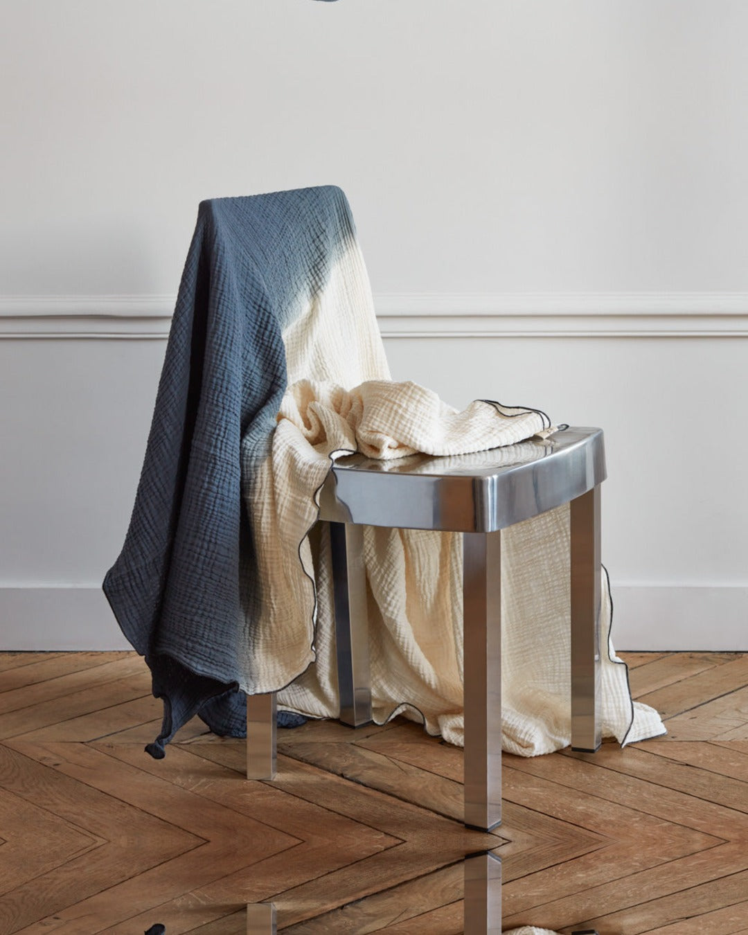 Bed And Philosophy - Plaid Philo 3 Tye Dye - Deep Blue