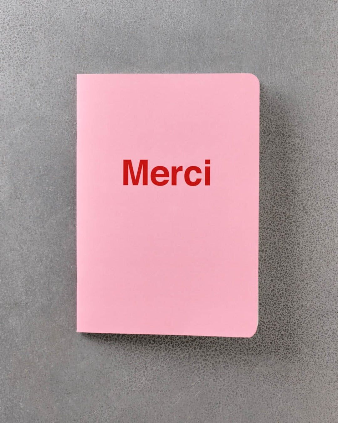 Merci - Notebook - Pale Pink & Red