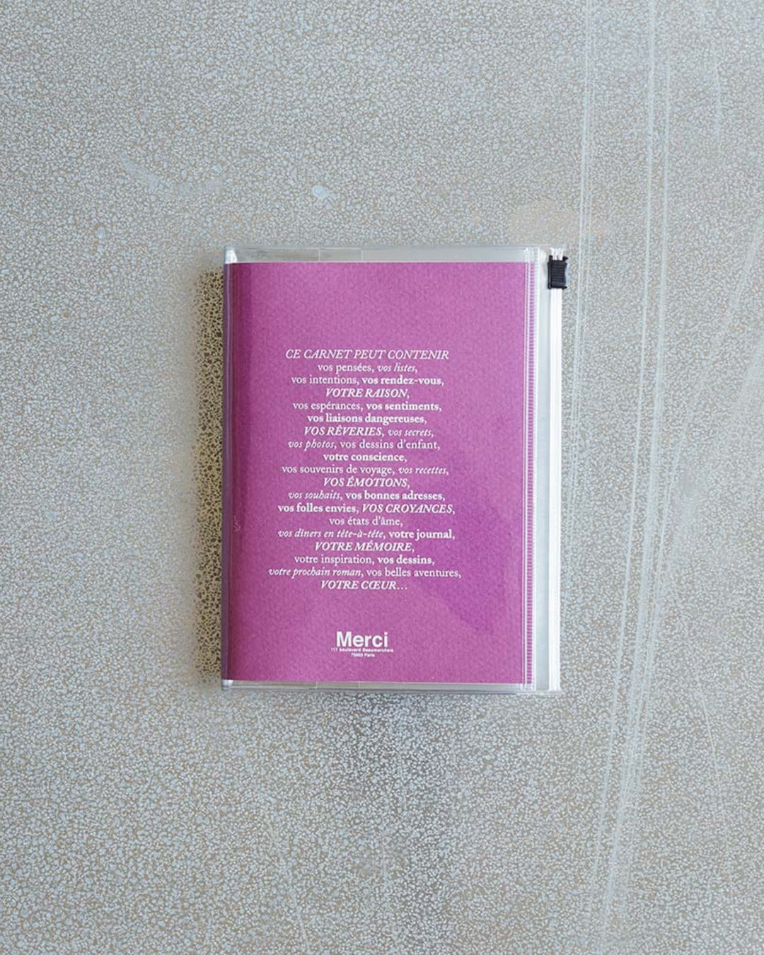 Merci x Marks - Merci notebook - Fuchsia