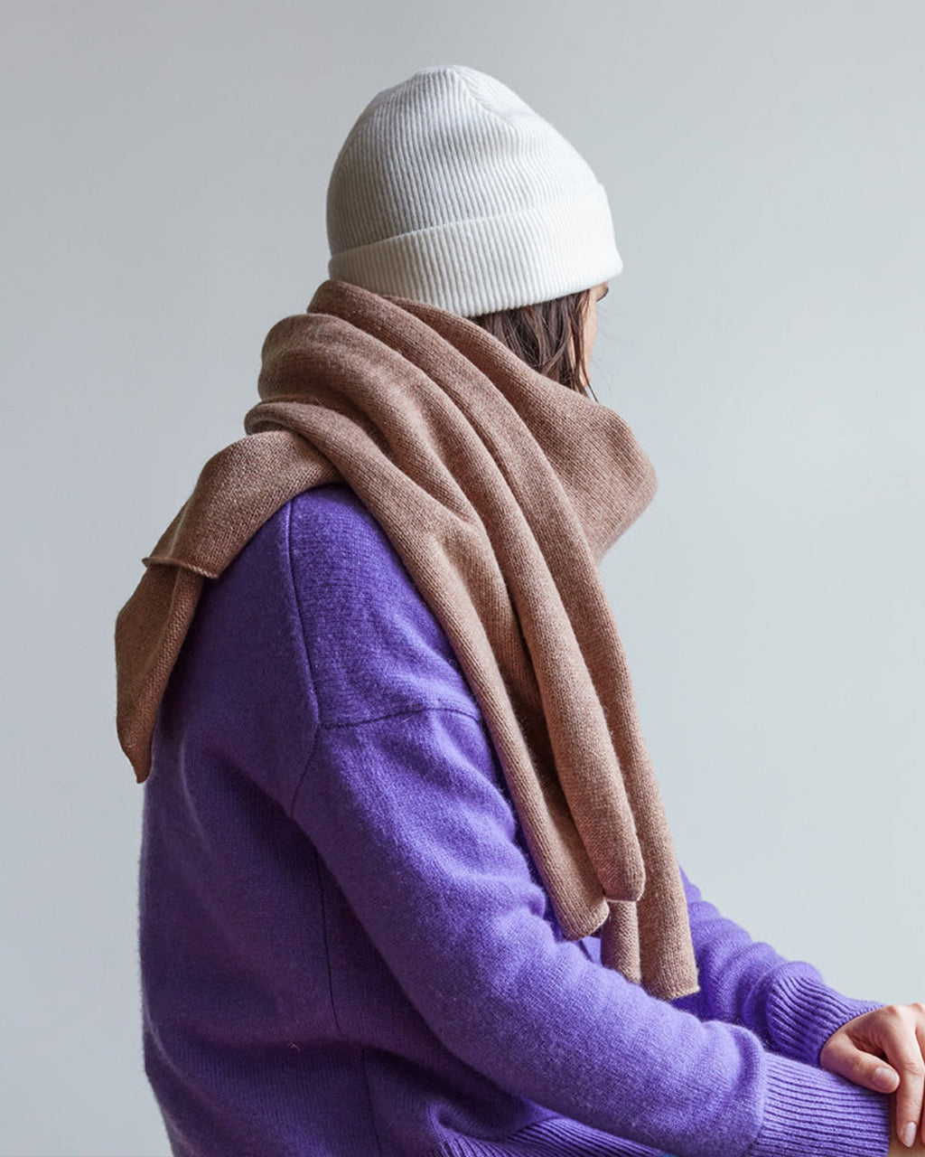 Merci - Bonnet En Cachemire - Blanc Cassé