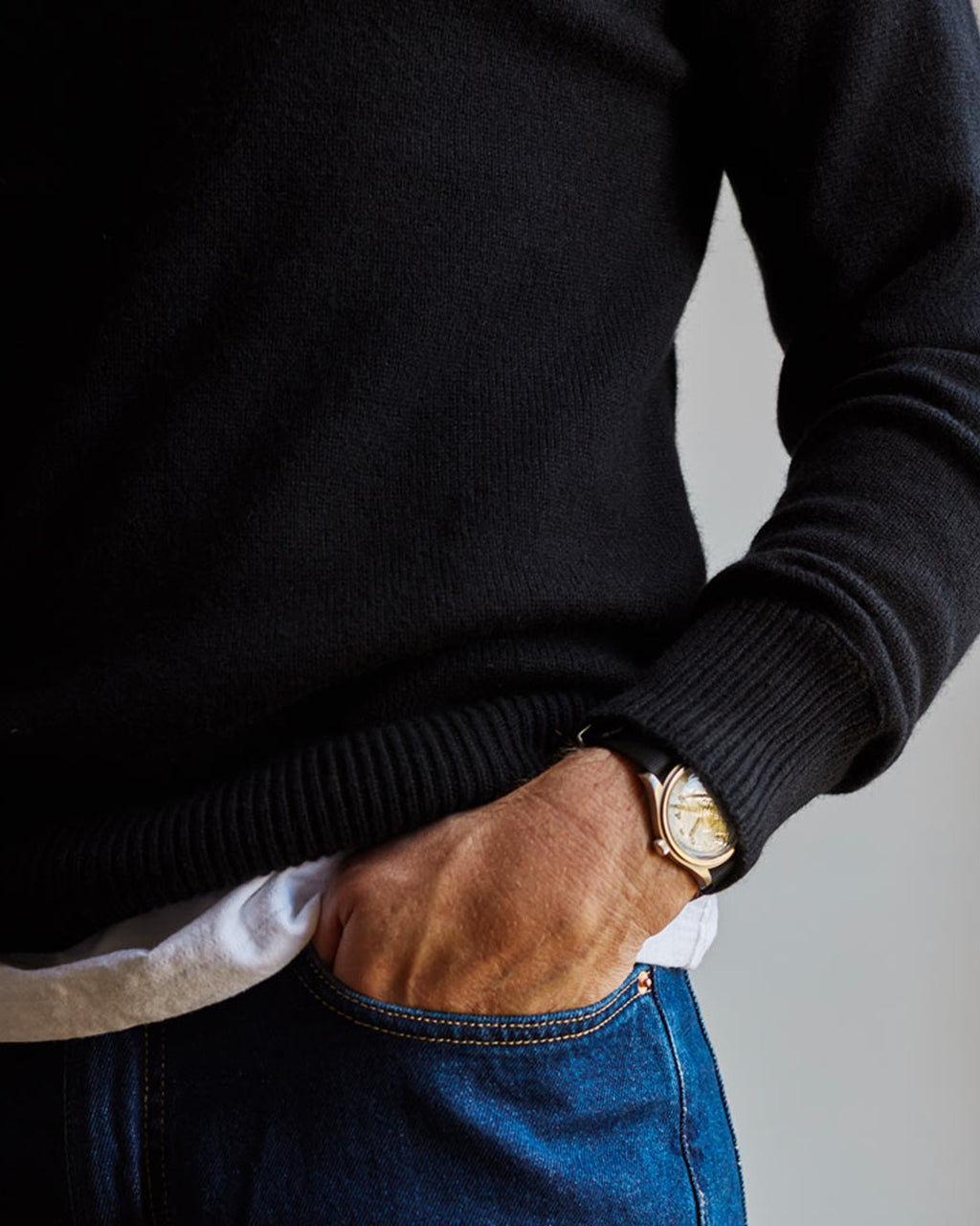 Merci - cashmere Sweat Man jumper - Black