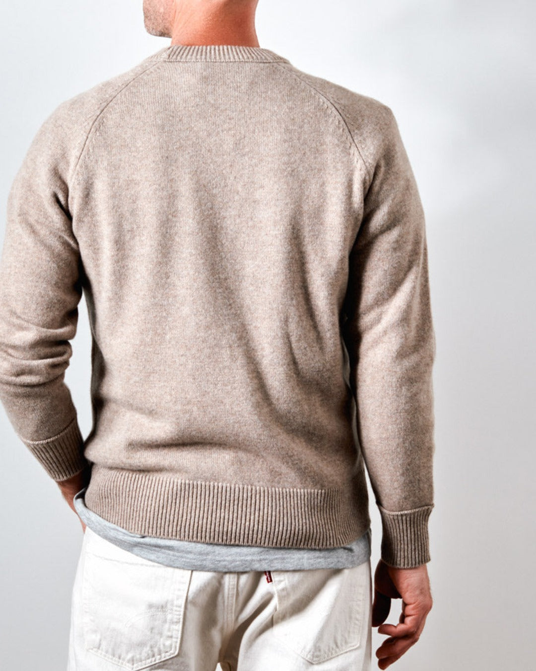 Merci - Pull Sweat Man en cachemire - Sable
