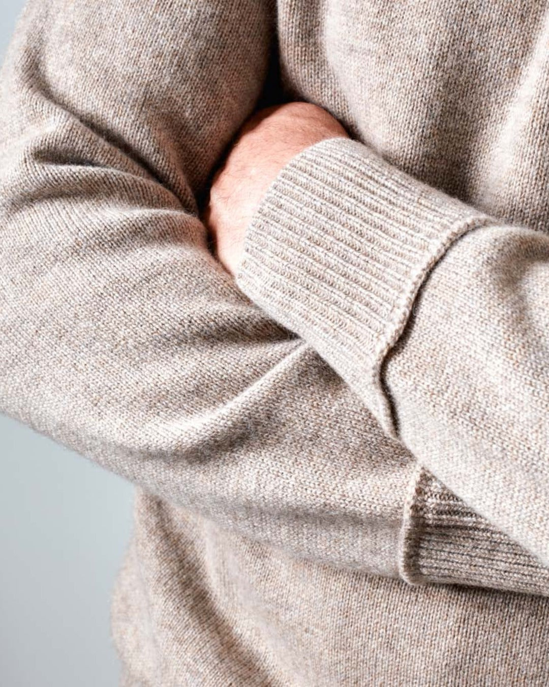 Merci - cashmere Sweat Man jumper - Sand