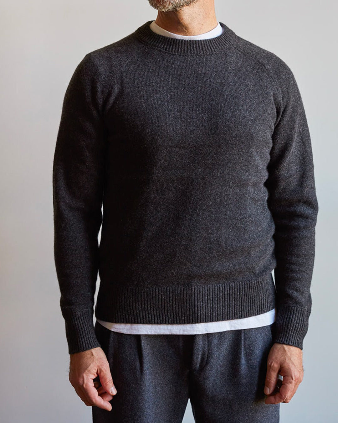 Merci - cashmere Sweat Man jumper - Charcoal