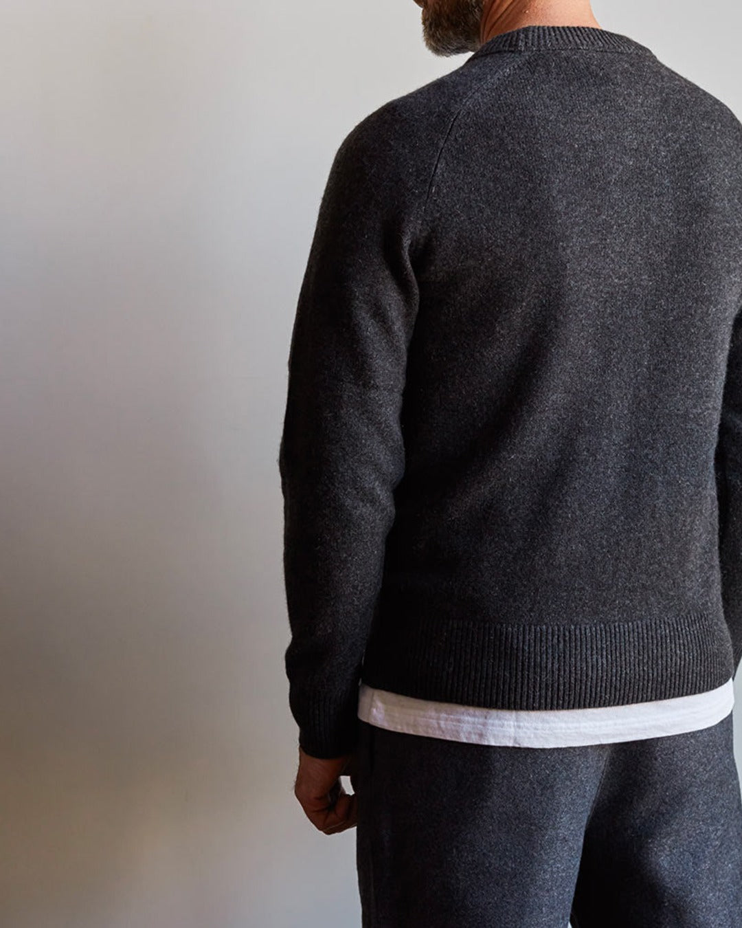 Merci - cashmere Sweat Man jumper - Charcoal