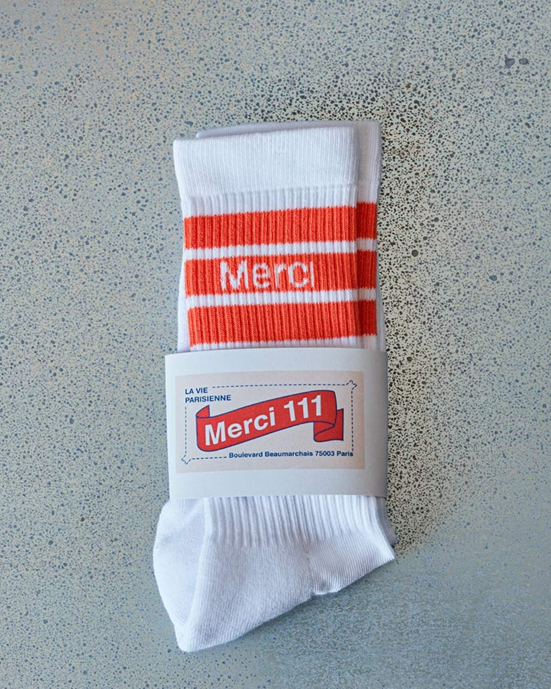 Merci - cotton socks - Tomato Orange