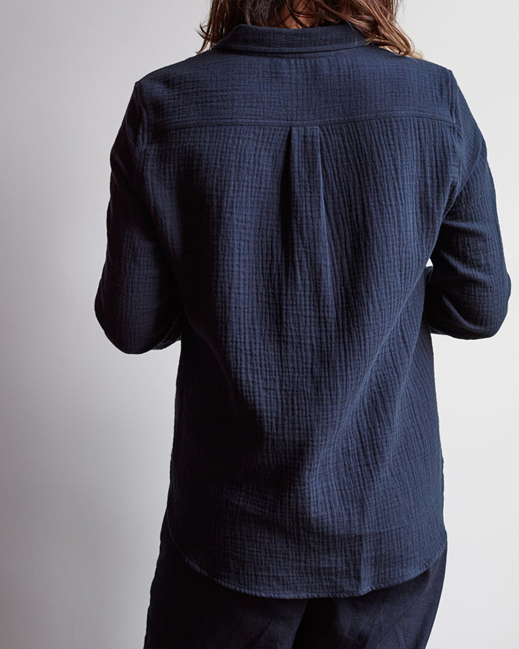 Merci - Chemise en gaze de coton - Marine