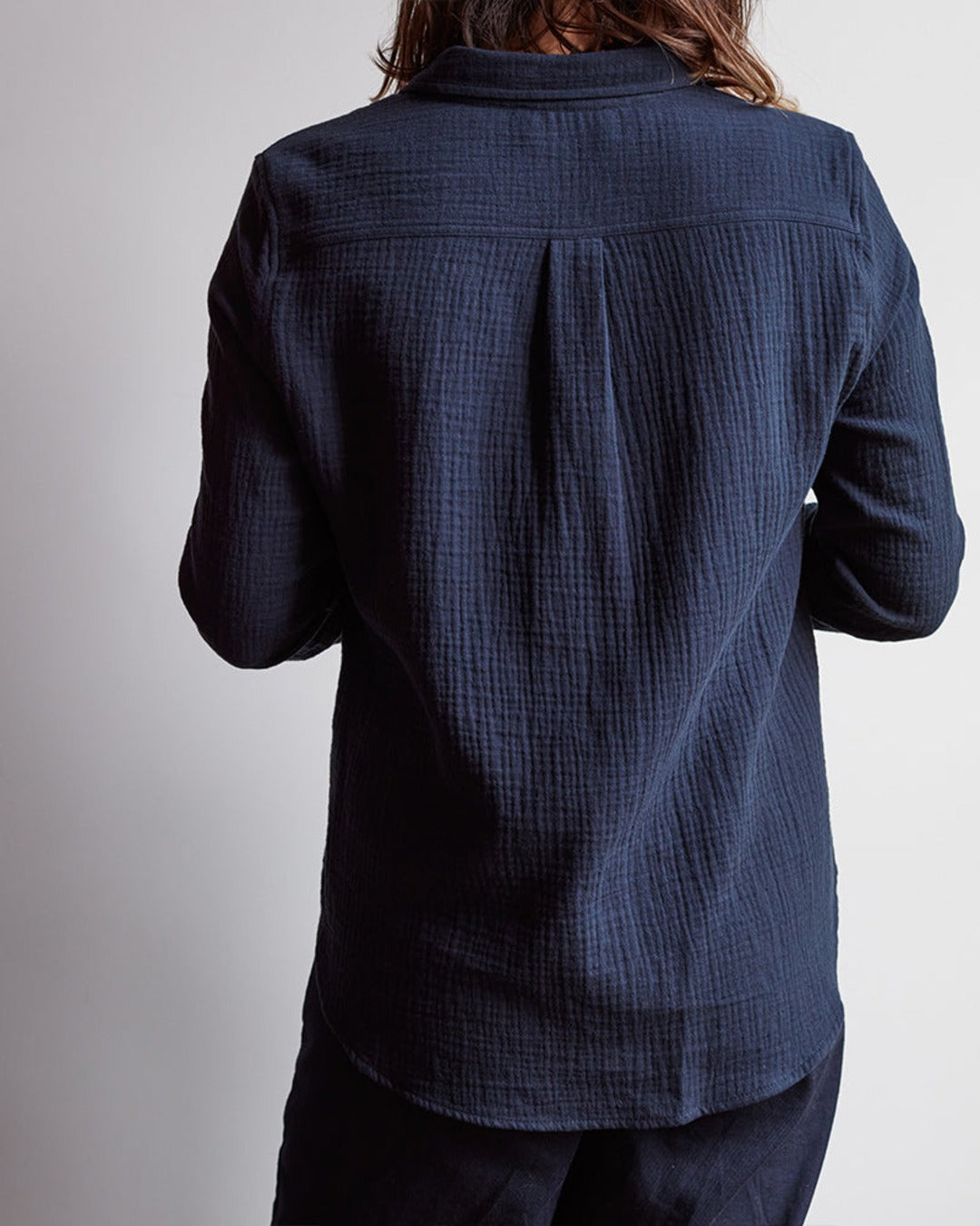 Merci - Chemise en gaze de coton - Marine