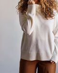 Merci - Pull col cheminée en cachemire - Blanc Cassé