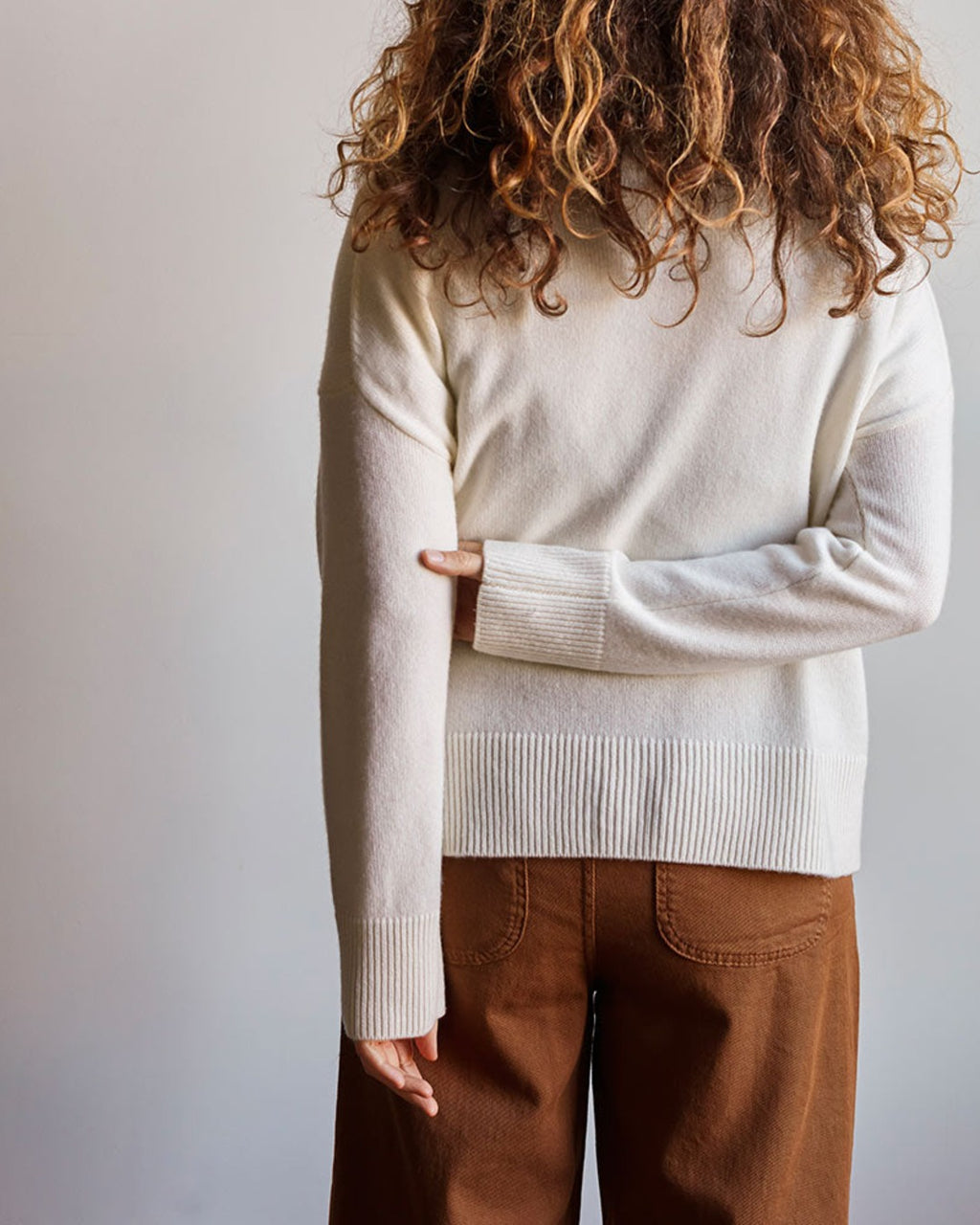 Merci - Pull col cheminée en cachemire - Blanc Cassé