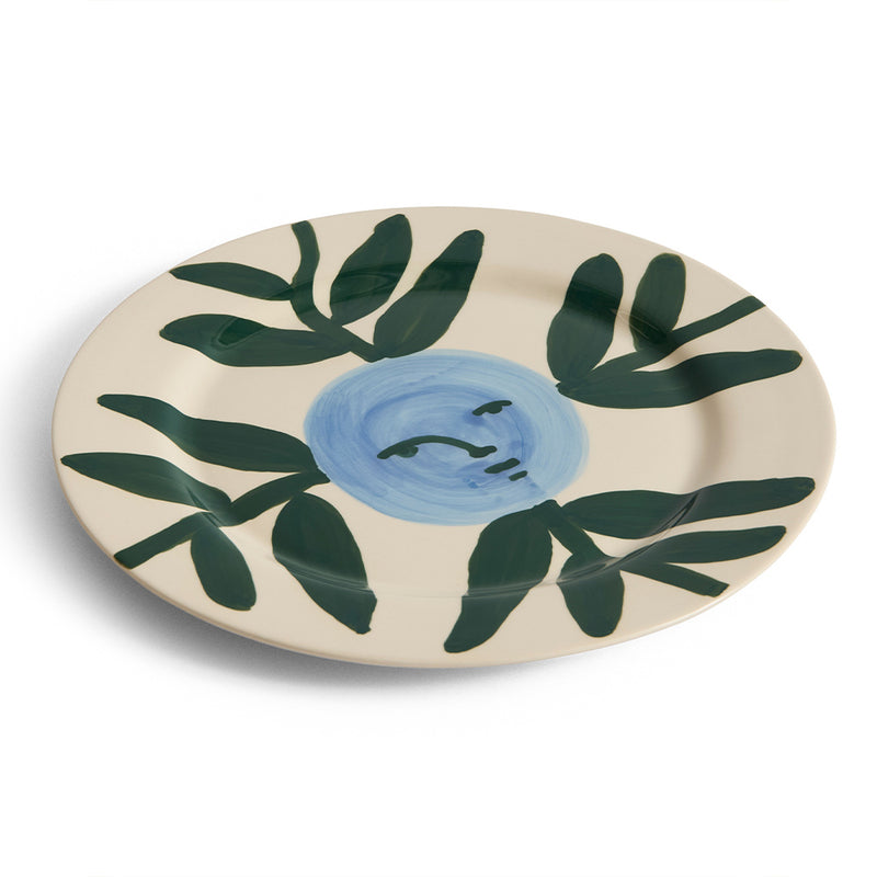 Assiette plate - Moon Face Vine - Hay