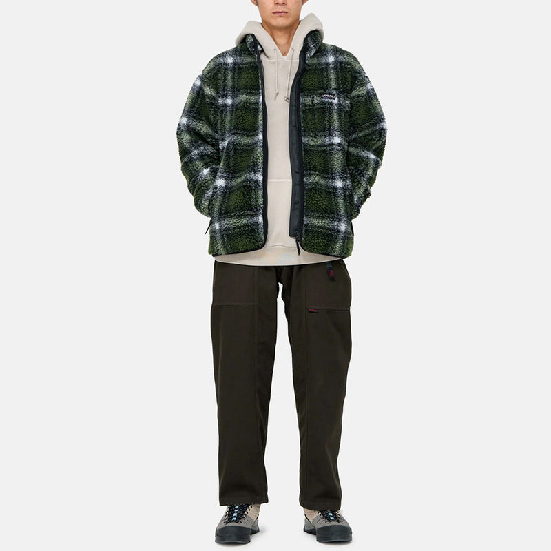 Gramicci - Veste Shadow Plaid Sherpa - Vert