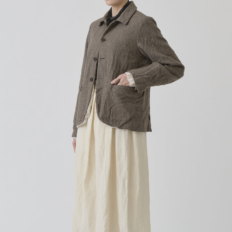 Pas de Calais -  Veste Courte Chevrons - Beige