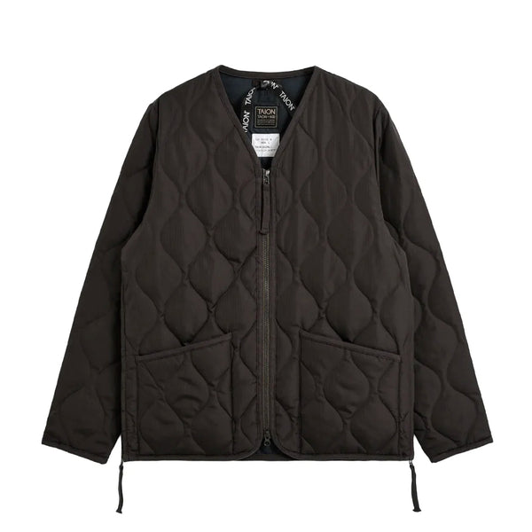 Taion - Doudoune militaire col en V - Chocolat