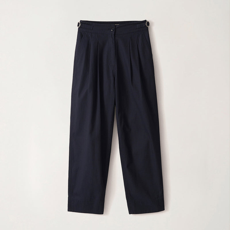 Nothing Written - Pantalon Plis Chevrons - Marine