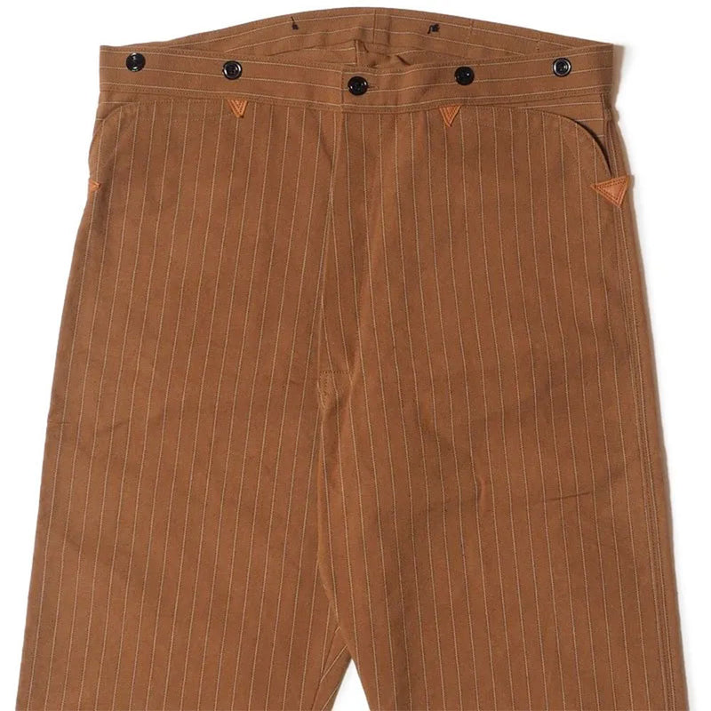 Warehouse & Co - Pantalon 1228 - Marron Rayures Canard