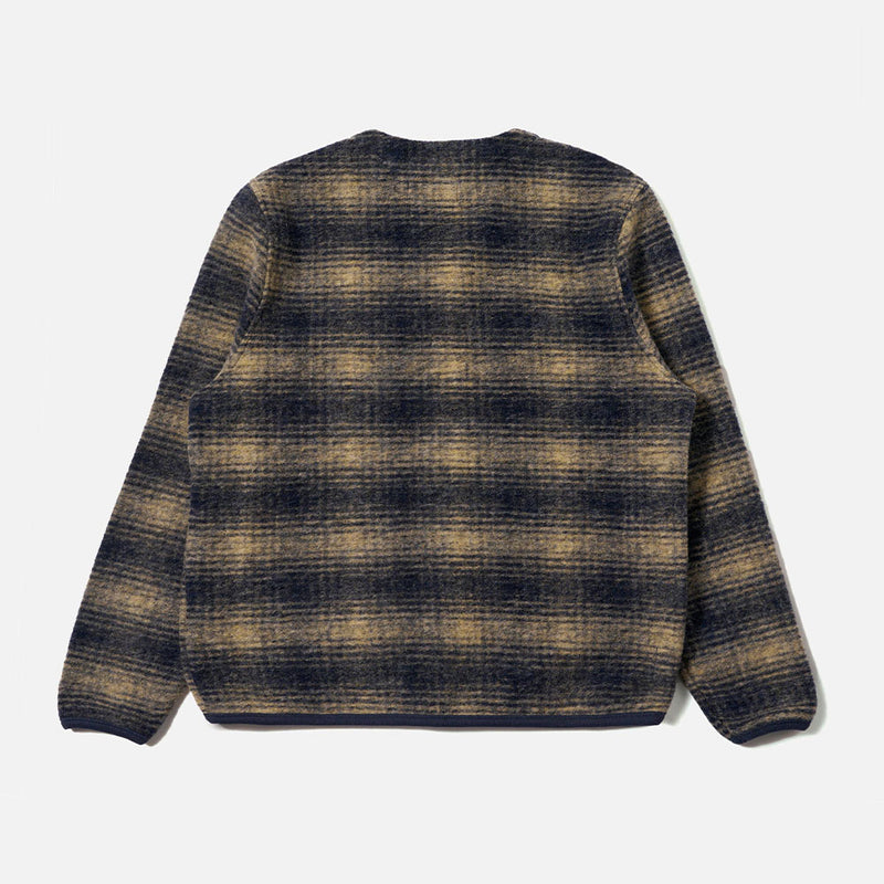 Universal Works - Cardigan Polaire - Marine