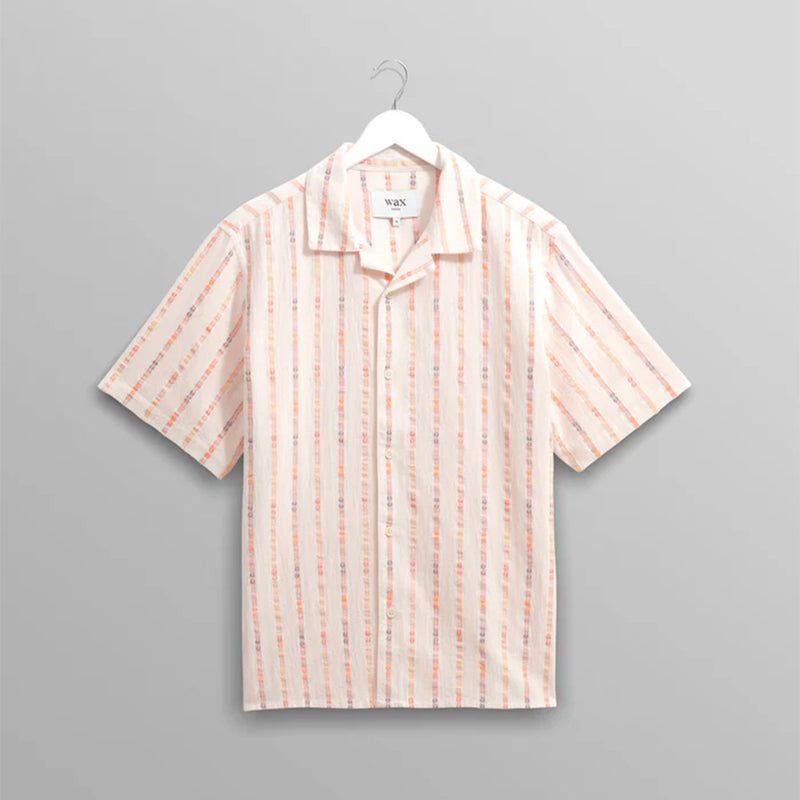 Wax London -  Chemise Didcot - Ecru & Orange