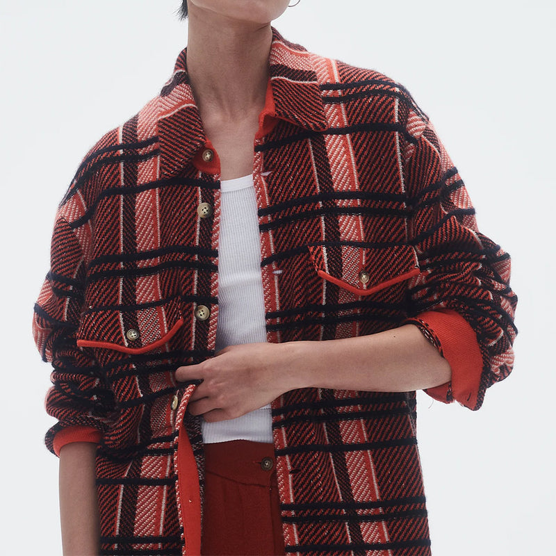 Guest In Residence - Chemise Plaid Work - Rouge