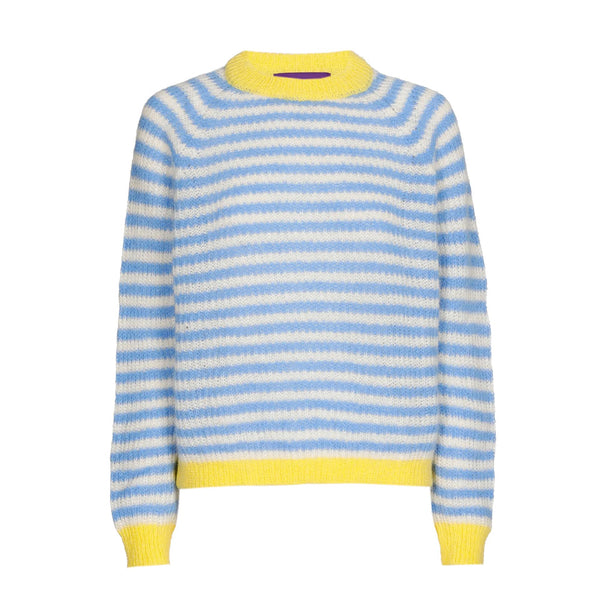 Les Tricots D'o - Pull Cristina - Bleu & Jaune