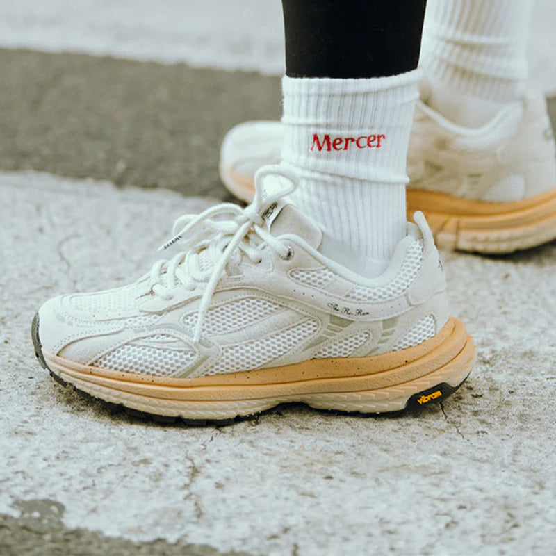 Mercer - Baskets The Re Run Vibram Nubuck - Crème