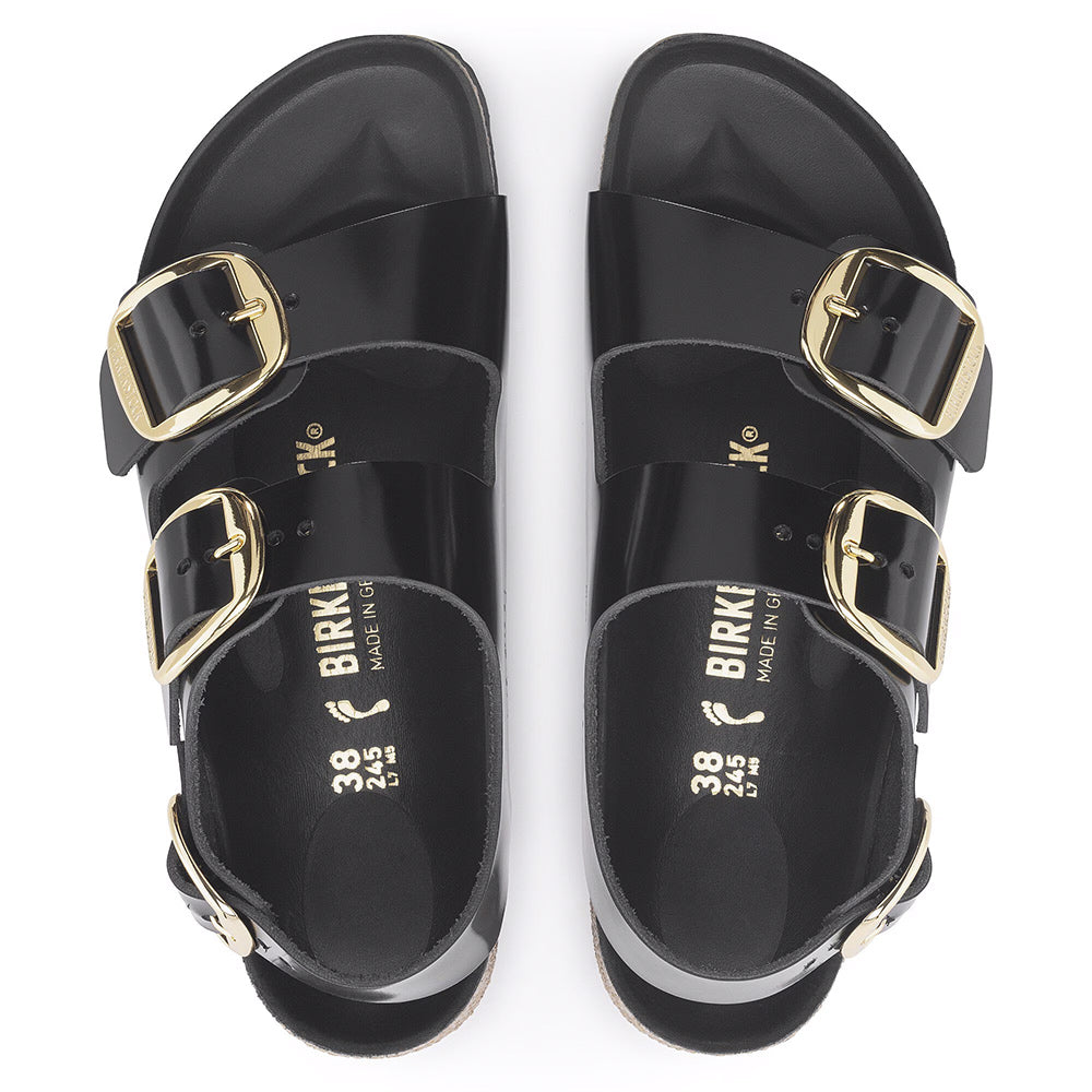 Birkenstock - Milano Big Buckle Sandals - Black – Merci Paris