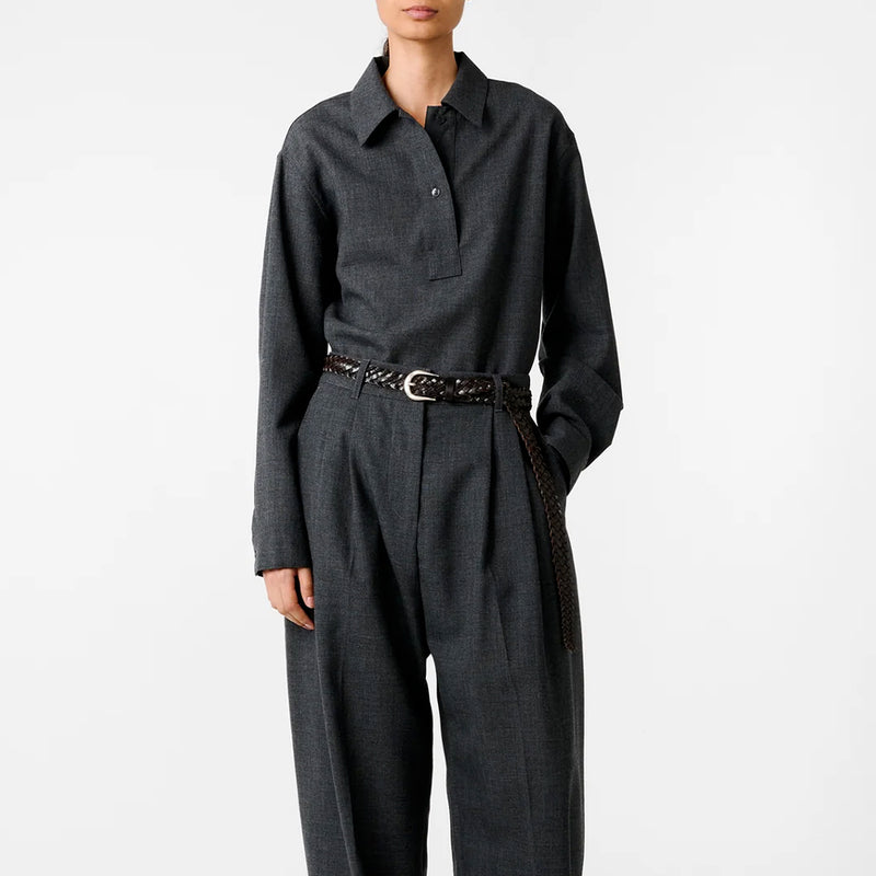 Studio Nicholson - Chemise Pinole - Ardoise Mélangée