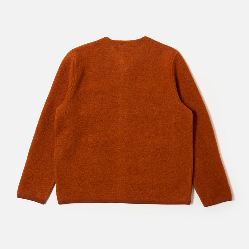 Universal Works - Cardigan Laine - Rust