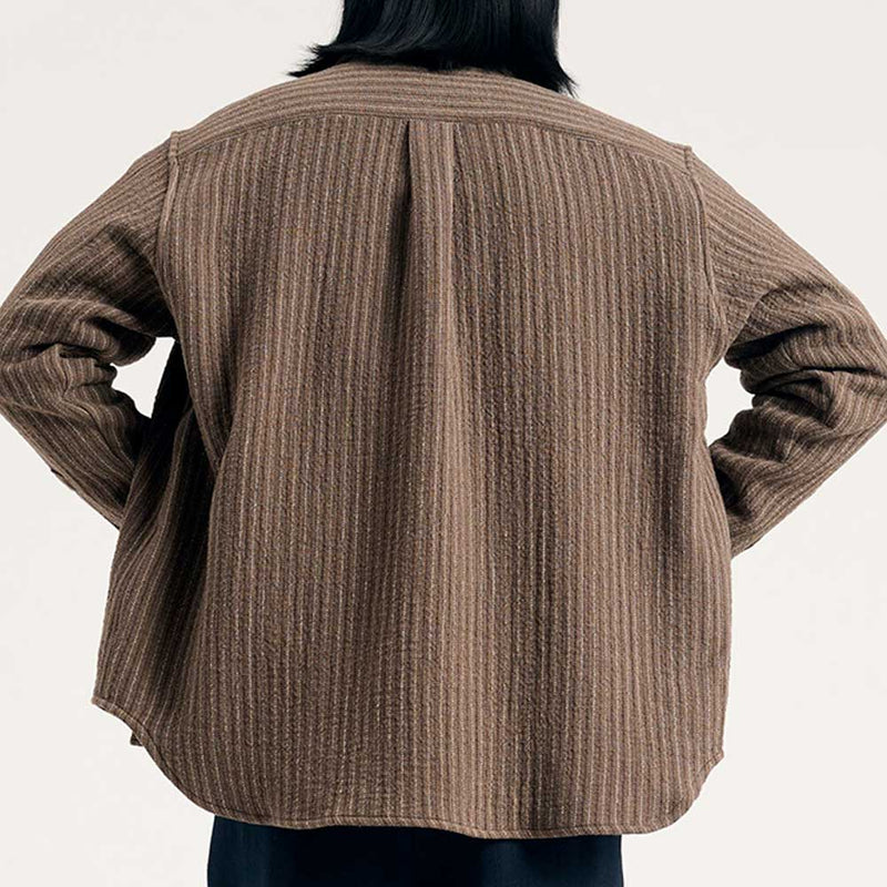 Norse Projects - Chemise Ole Oversize - Marron Seal