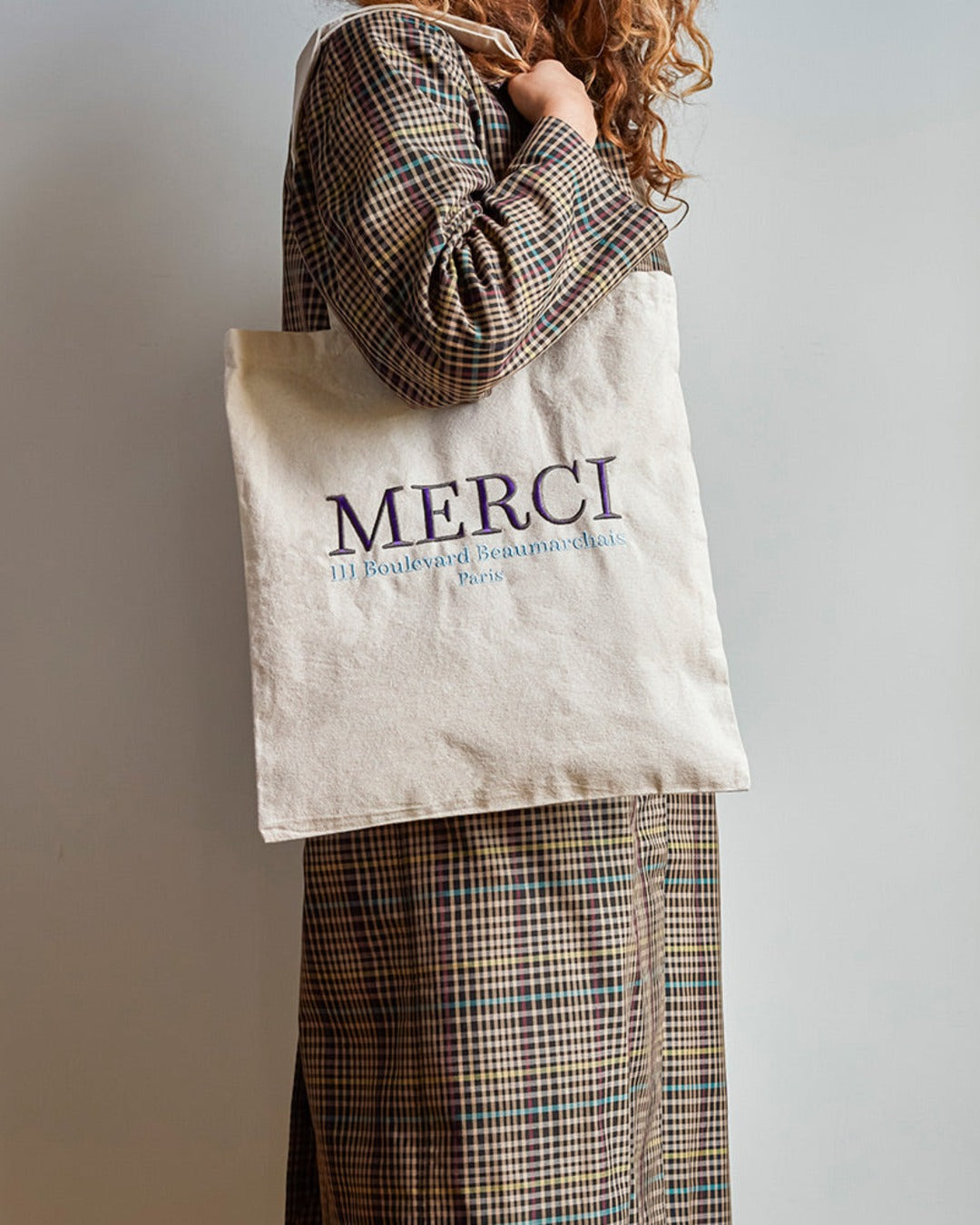 Merci - Cotton Tote Bag - Merci 111 Purple
