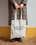 Merci - Cotton Tote Bag - Merci 111 Green