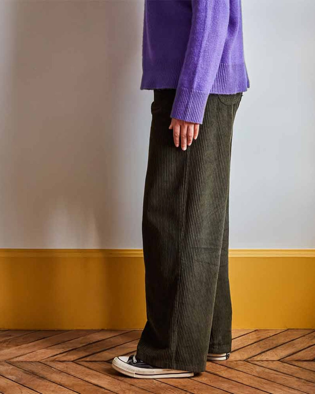 Merci - Pantalon en velours côtelé - Kaki