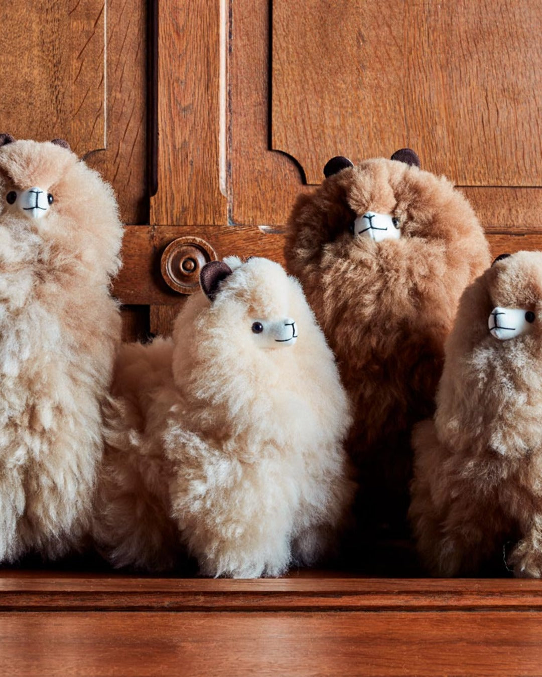 Inkari - Lama stuffed animal in alpaga wool - Sahara