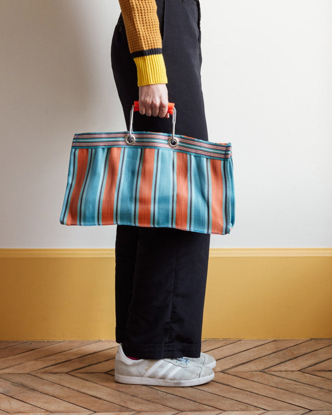 Puebco - Panier Rectangulaire - Orange & Bleu