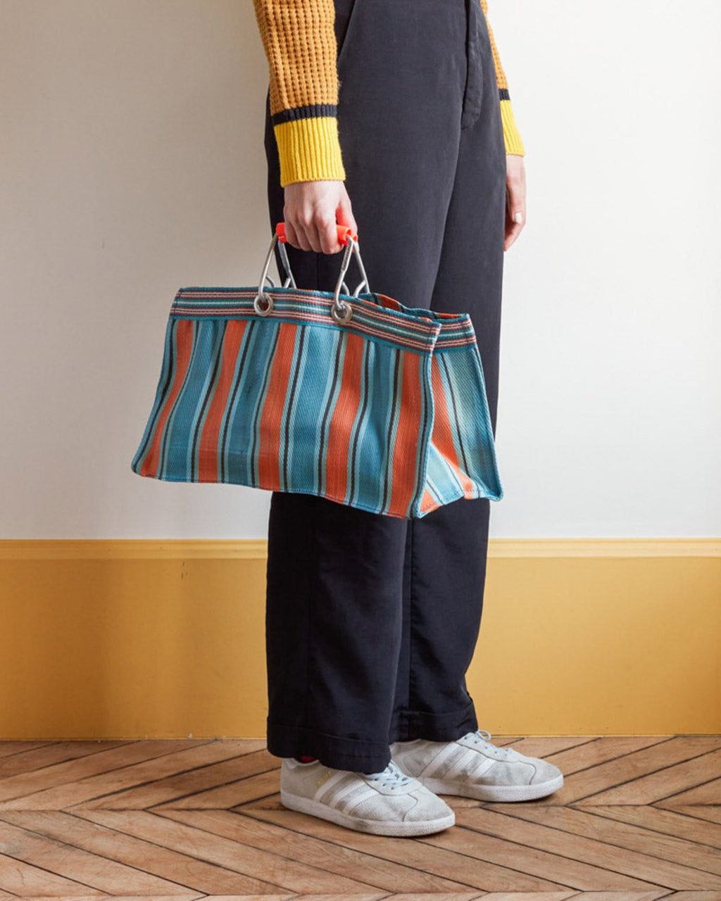 Puebco - Panier Rectangulaire - Orange & Bleu