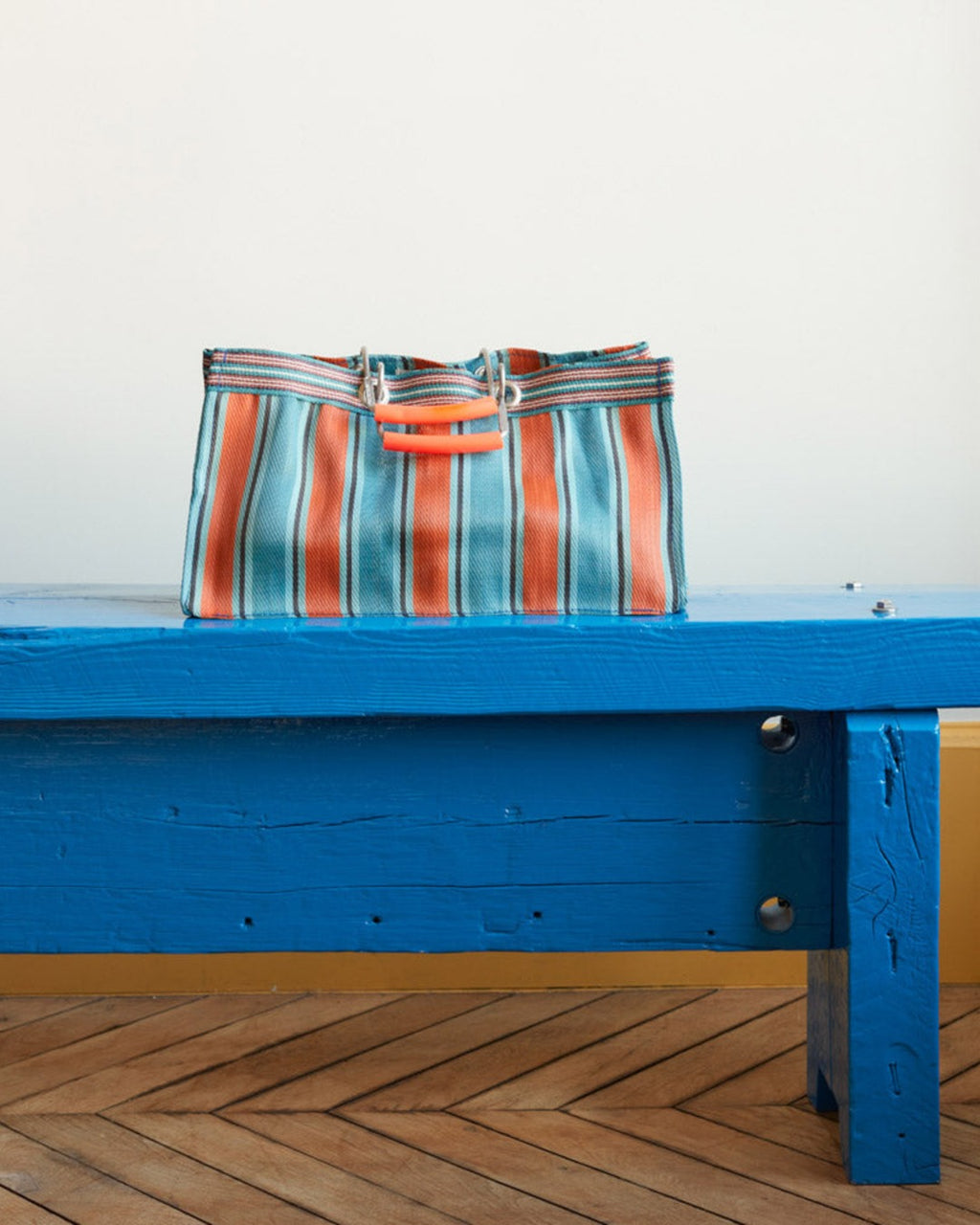 Puebco - Panier Rectangulaire - Orange & Bleu