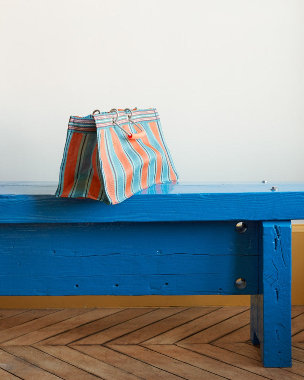 Puebco - Panier Rectangulaire - Orange & Bleu