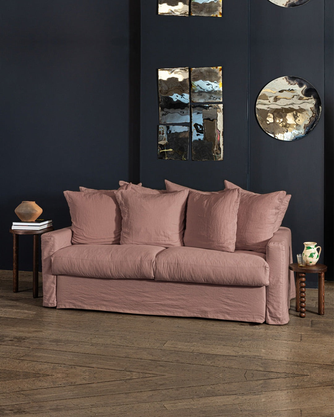 Merci - Convertible 3-seater sofa - Clay Pink
