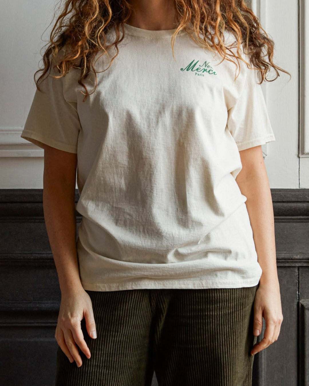 Merci - T-Shirt unisexe Non Merci "Rive Gauche" - Beige