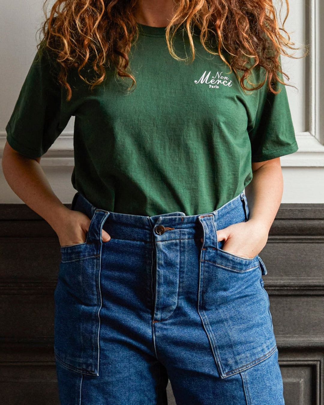 Merci - T-Shirt unisexe Non Merci "Rive Gauche" - Vert