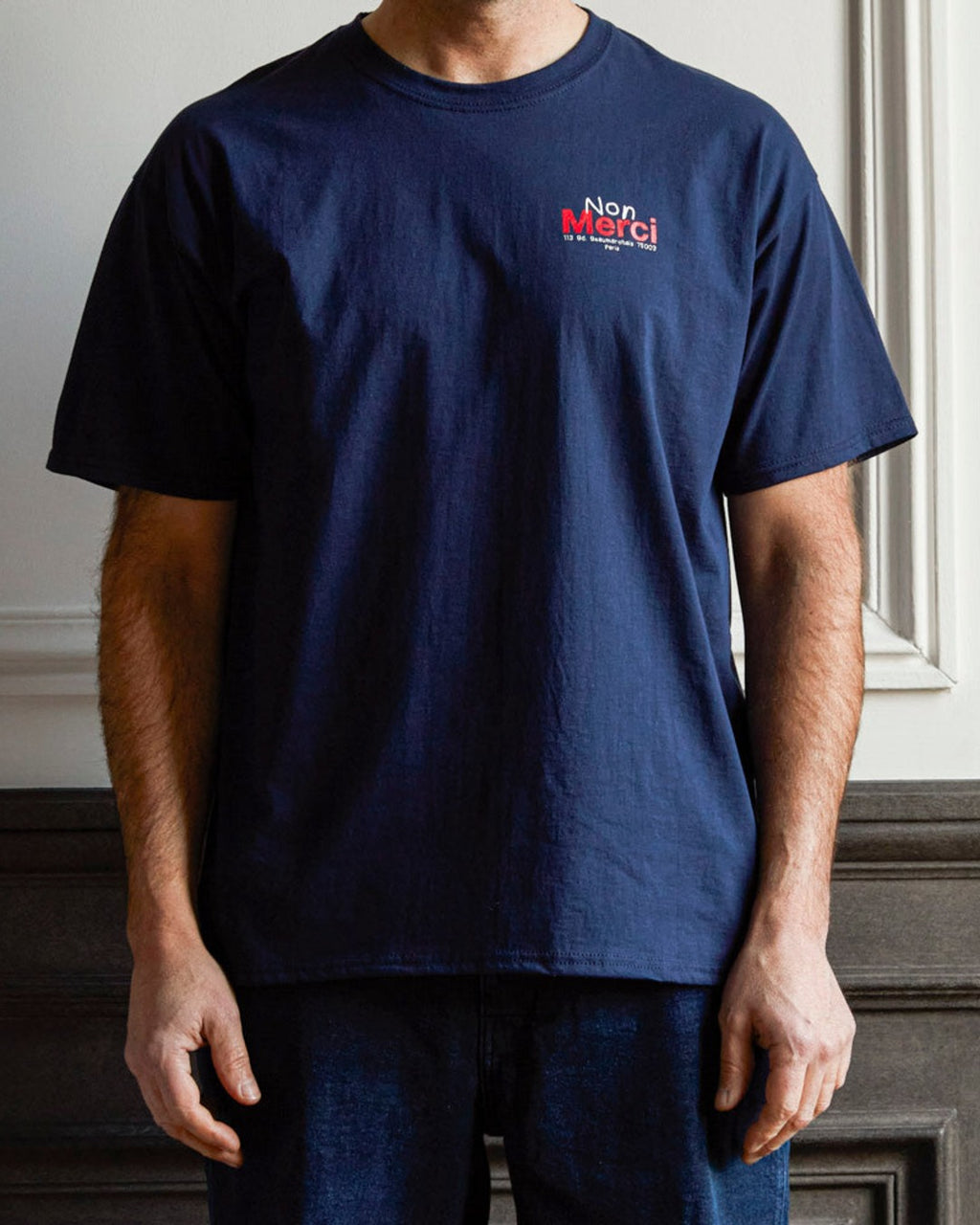 Merci - Non Merci T-Shirt "Right Bank" - Navy Blue