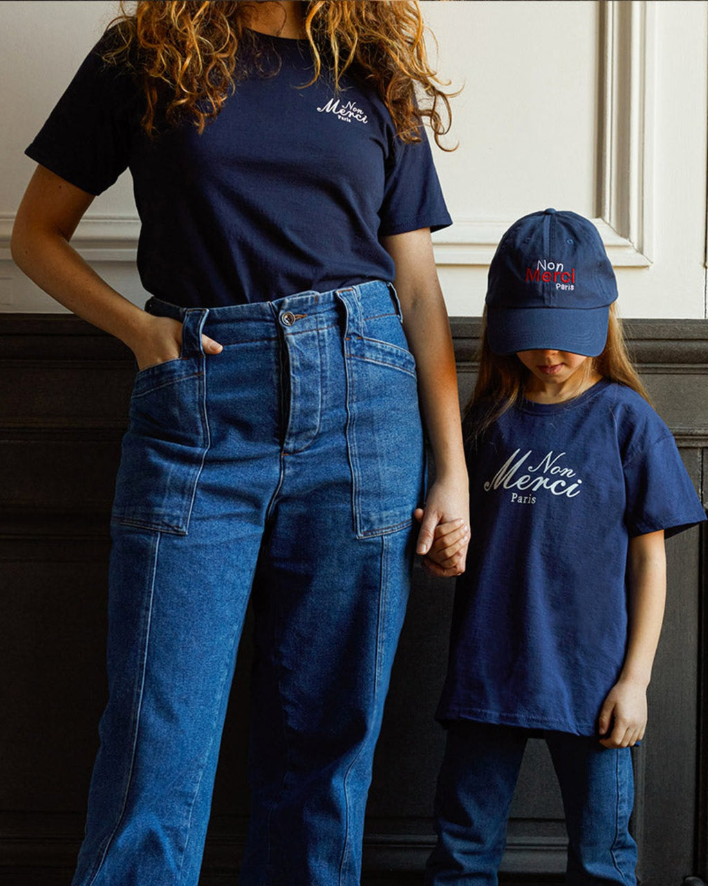 Merci - T-Shirt Enfant Non Merci "Rive Gauche" - Bleu Marine