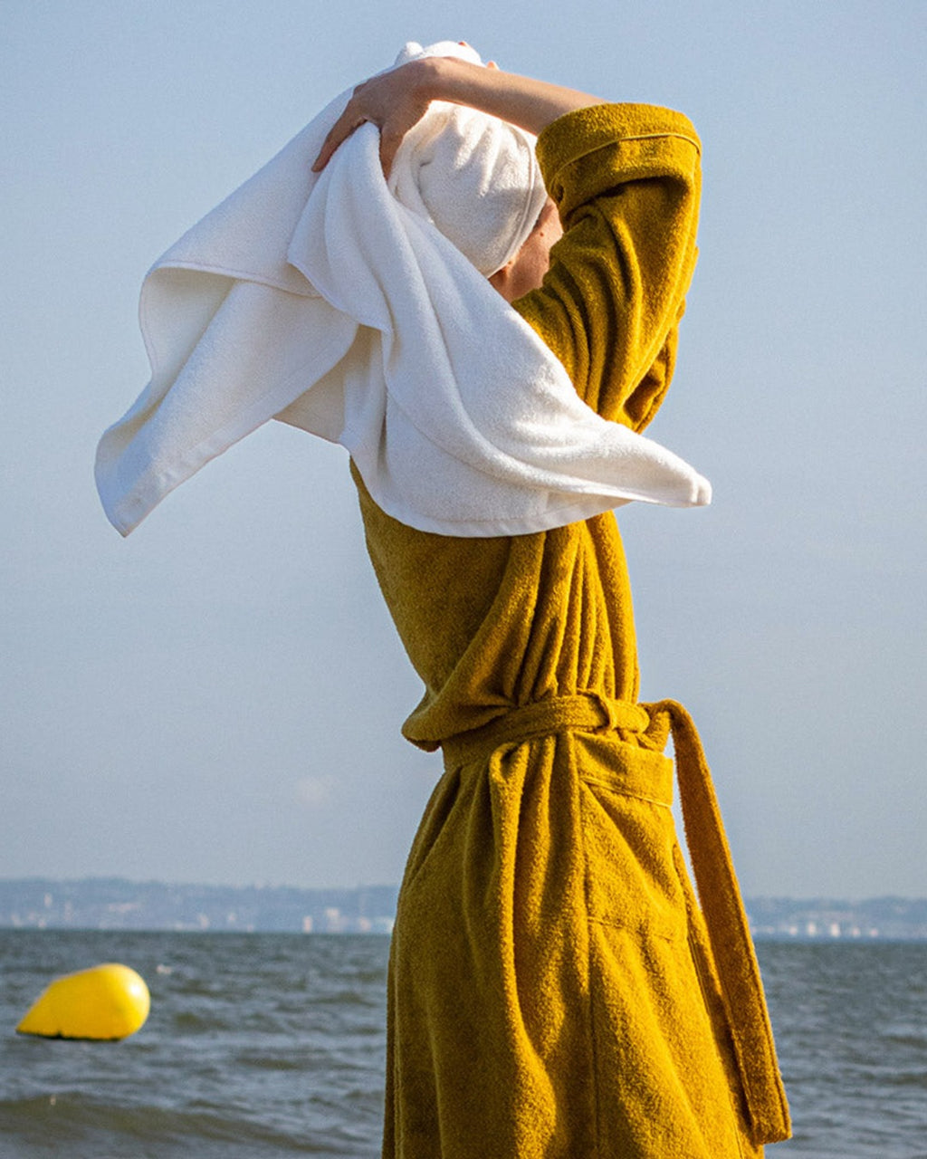 Merci - Terry Cloth Bathrobe - Peloponnese Green